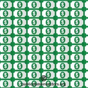 Vector pattern with dollar bills