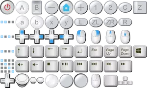 Samling av PC tangentbord knappar