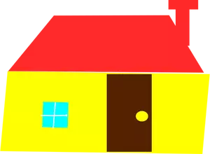 Gele huis vector illustraties