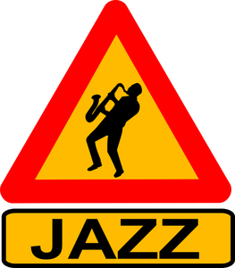 Warning sign jazz player vector image