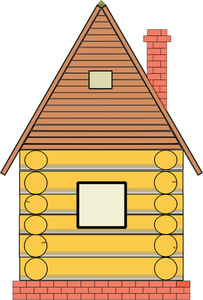 Russian small house vector drawing