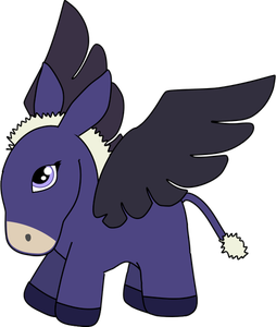 Pegasus donkey vektorbild