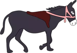 Vector illustraties voor paarse donkey