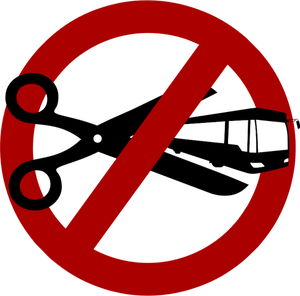 Dont cut local public transport sign vector illustration