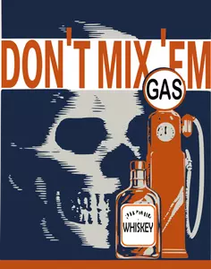 Gasolina e álcool cartaz de segurança