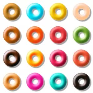 Colorful donut set