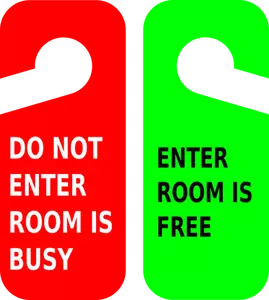 Hotel hanging signs
