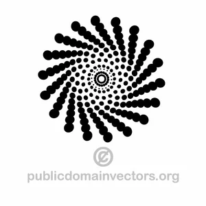 Spiralförmig Punkte Vektor-Bild