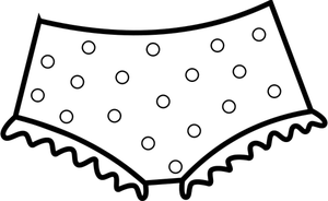Culotte noir et blanc pointillé vector image
