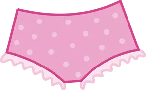 Pink dotted panties vector clip art