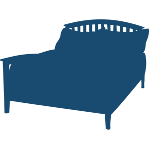 Immagine vettoriale silhouette di letto matrimoniale