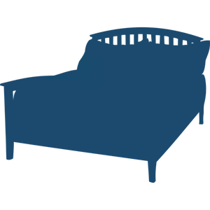 Immagine vettoriale silhouette di letto matrimoniale
