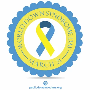 Down syndrome day sticker
