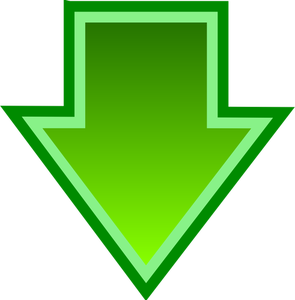 Immagine vettoriale dell'icona download semplice verde