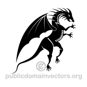 Dragonul negru grafică vectorială