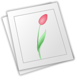 Vector image of flower drawn on white paper