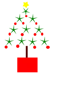 Vettoriale semplice albero di Natale