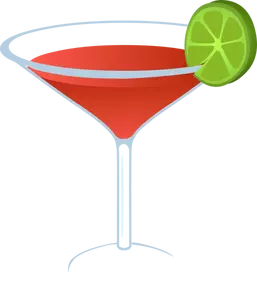 Cocktail avec image vectorielle de chaux
