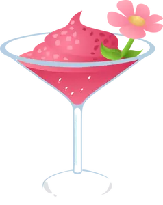 Image vectorielle de cocktail rose