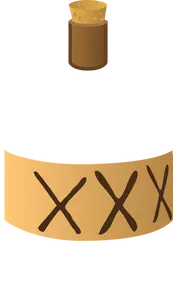Trzy krzyże oznaczone butelka wektorowa