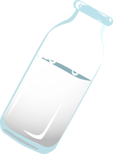 Milk in bottle vector image
