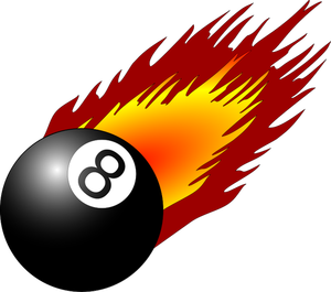 Ball mit Flammen-Vektorgrafiken