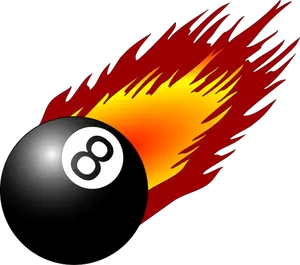Ball with flames vector graphics