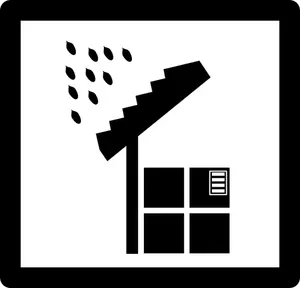 Beschermen tegen vocht onder dak pictogram vectorafbeeldingen