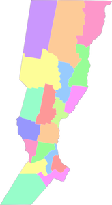 Kaart van regio's in de Santa Fe Provence in kleur vector afbeelding