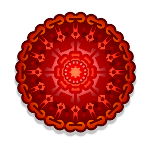 Rosso tondo immagine vettoriale di modello decorazione