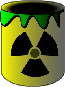 Radioactive barrel vector graphics