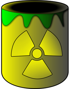 Vector illustration of toxic dump bin