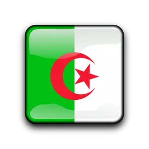 Bandiera vettoriale algerino lucido