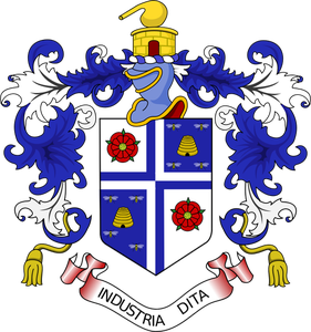 Vector image of coat of arms of industria dita
