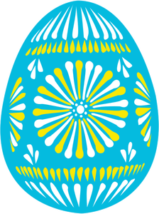 Modrý velikonoční vajíčko vektorové ilustrace