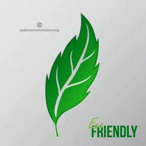 Zielony liść przyjazne dla środowiska