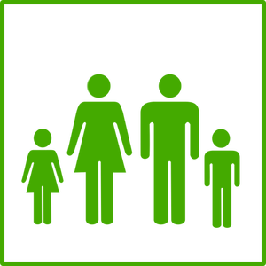 Grön familj ikon