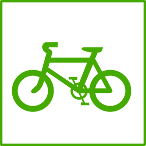 Eco-polkupyörän vektorikuvake