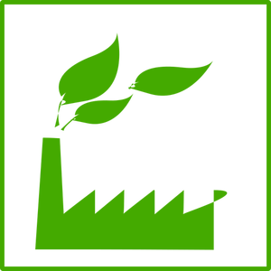 Eco fabriek pictogram