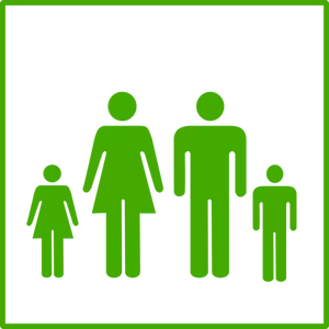 Eco familie vector pictogram