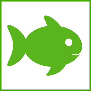 Eco pescado vector icono
