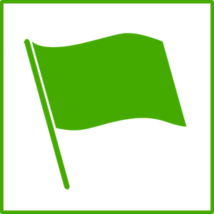 Eco flag vector icon