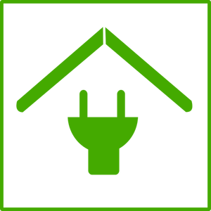 Eco house vector icon