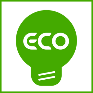 Grafika wektorowa ikonę żarówki Eco