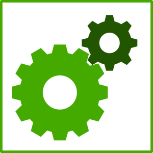 Eko zielony maszyna ikona wektor clipart