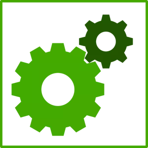 Eko zielony maszyna ikona wektor clipart