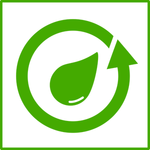Icono de vector reciclaje Eco agua