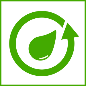 Eco water recycling vector icon