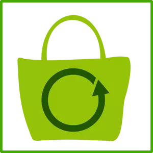 Eco green shopping vector icon
