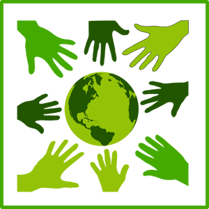 Eco vert solidarité icône vector illustration